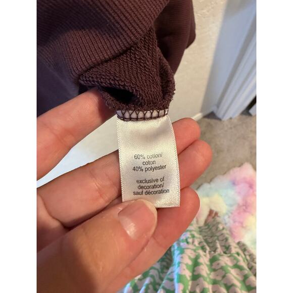 Maurices Lace Panel Pullover Sweatshirt Mauve Purple Size 2X - Picture 5 of 9